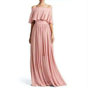 Dress The Population Bridal Violet Ruffle Dress in Blush sz‎ S